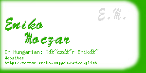 eniko moczar business card